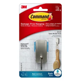 3M Command Satin Nickel Large Double Hook/1.8 Kg