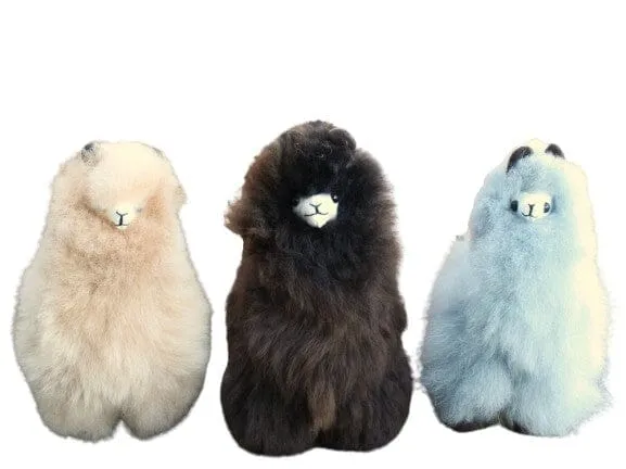 9" Standing Fur Alpaca Toy