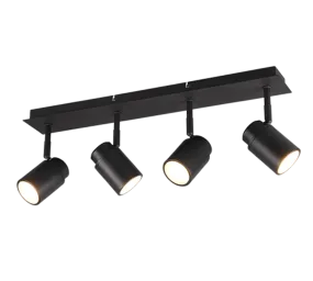 Angelo 3/4Lt Bar Spotlight IP44 - Black/Chrome