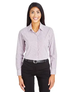 Crownlux Performance ladies Micro Windowpane Woven Shirt