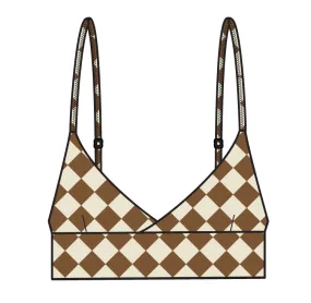 Discreture - Longline Bralette | Milk Chocolate Diamonds