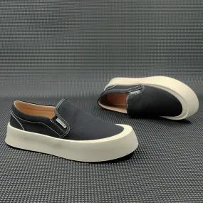 Men Minimalist Canvas Flat Casual Loafers