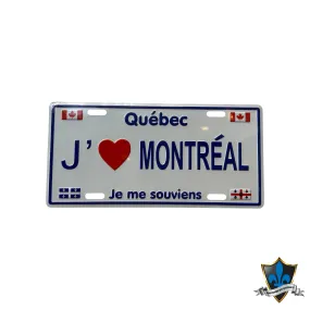 Montreal  license plate 30cm x 15cm.